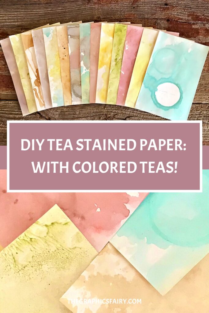 Tea Stained Paper with Colored Teas