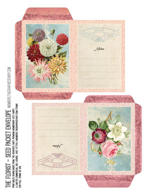 The Florist assorted printable seed envelopes