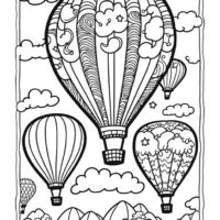 Hot Air Balloons to Color