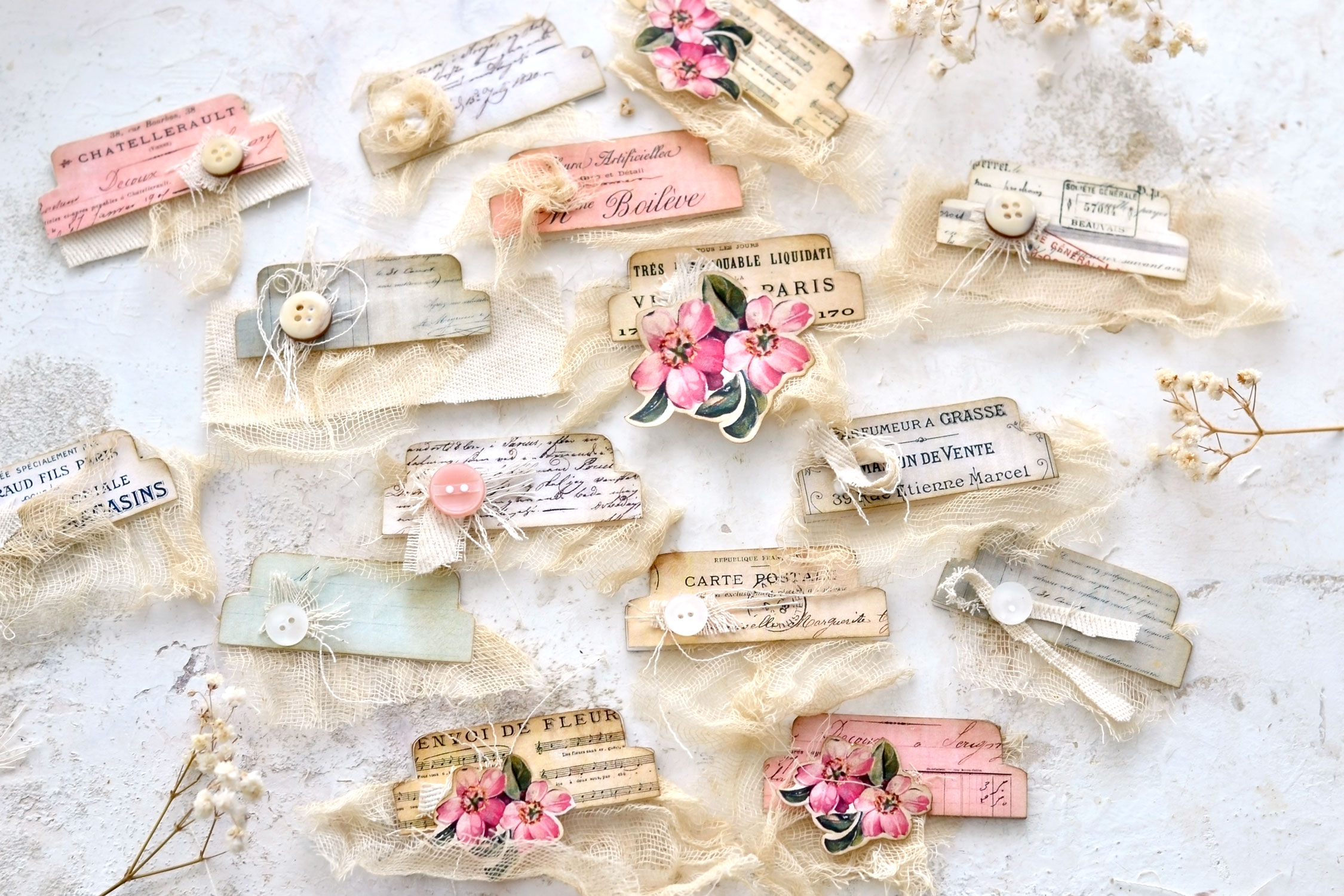 Junk Journal Embellishments, Girls Scrapbook Accessories