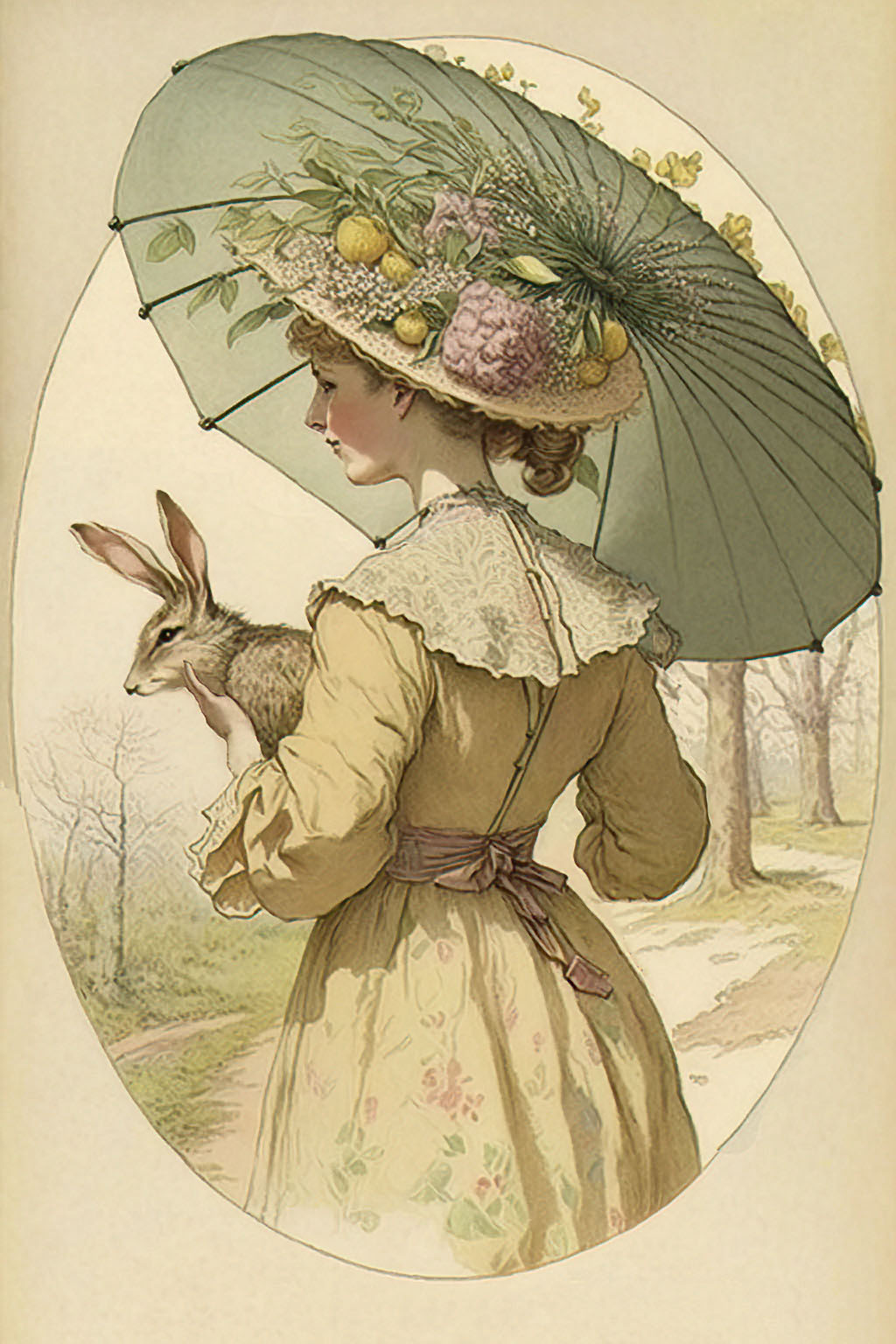 Easter Bonnet Lady