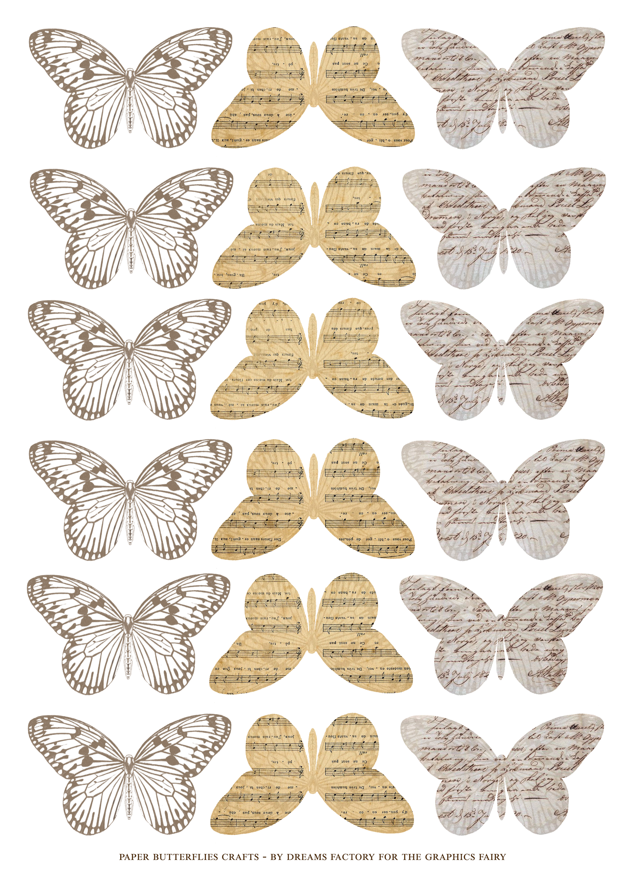 Paper Butterflies Crafts printable