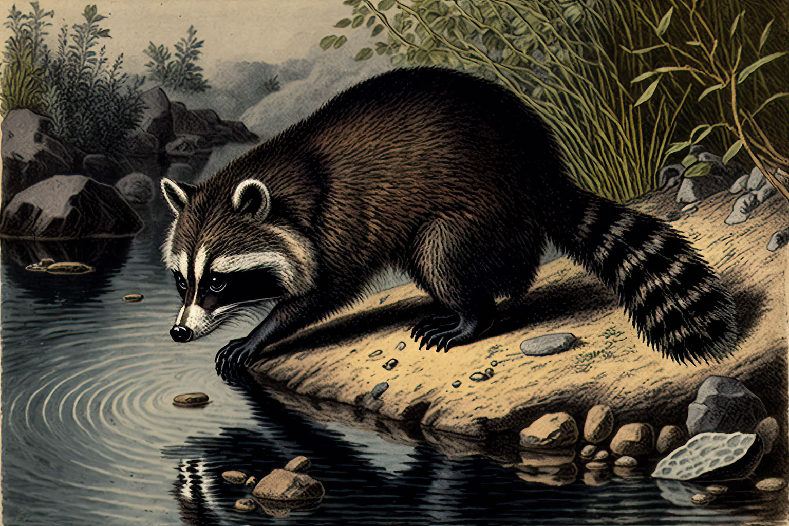 raccoon illustration