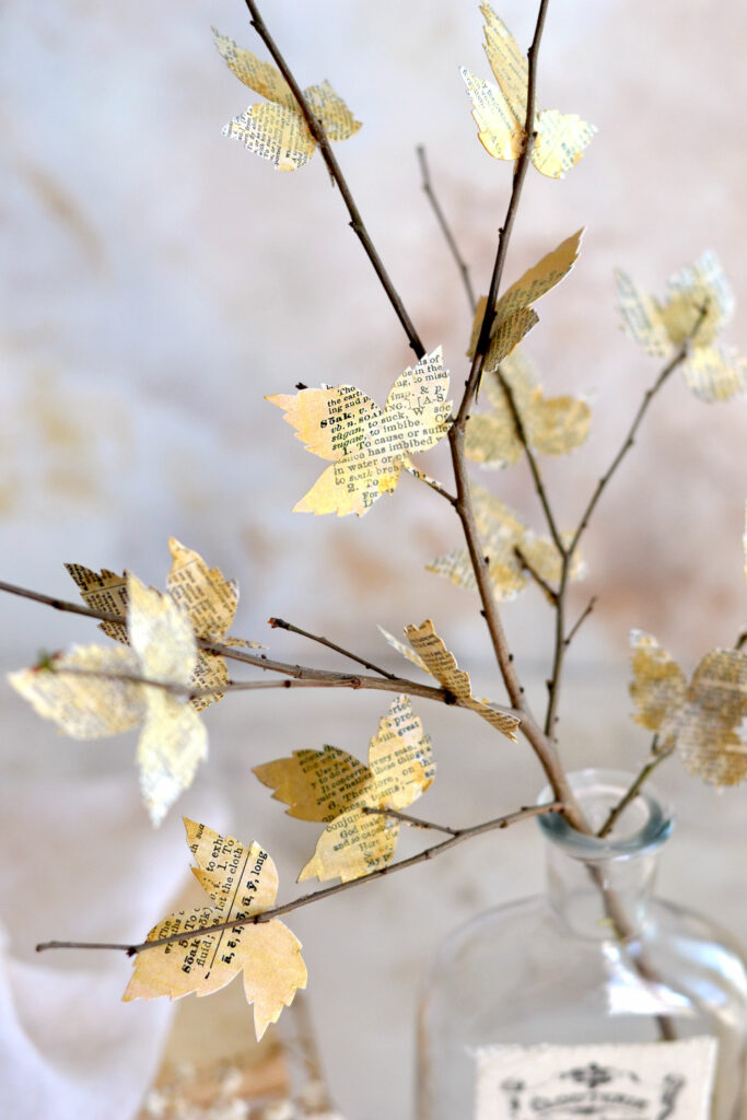 gold book page leaves closeup