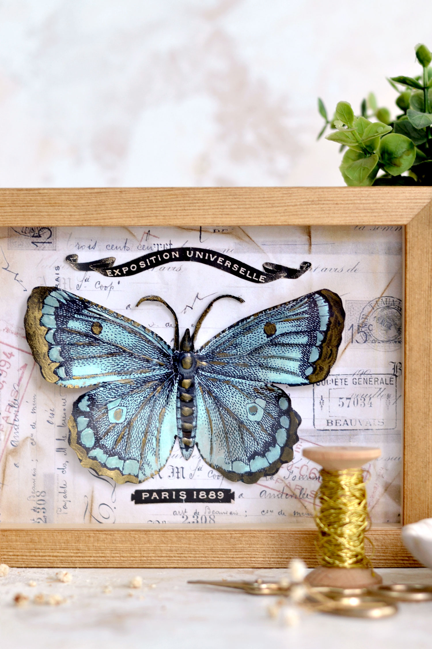 DIY butterfly wall art 