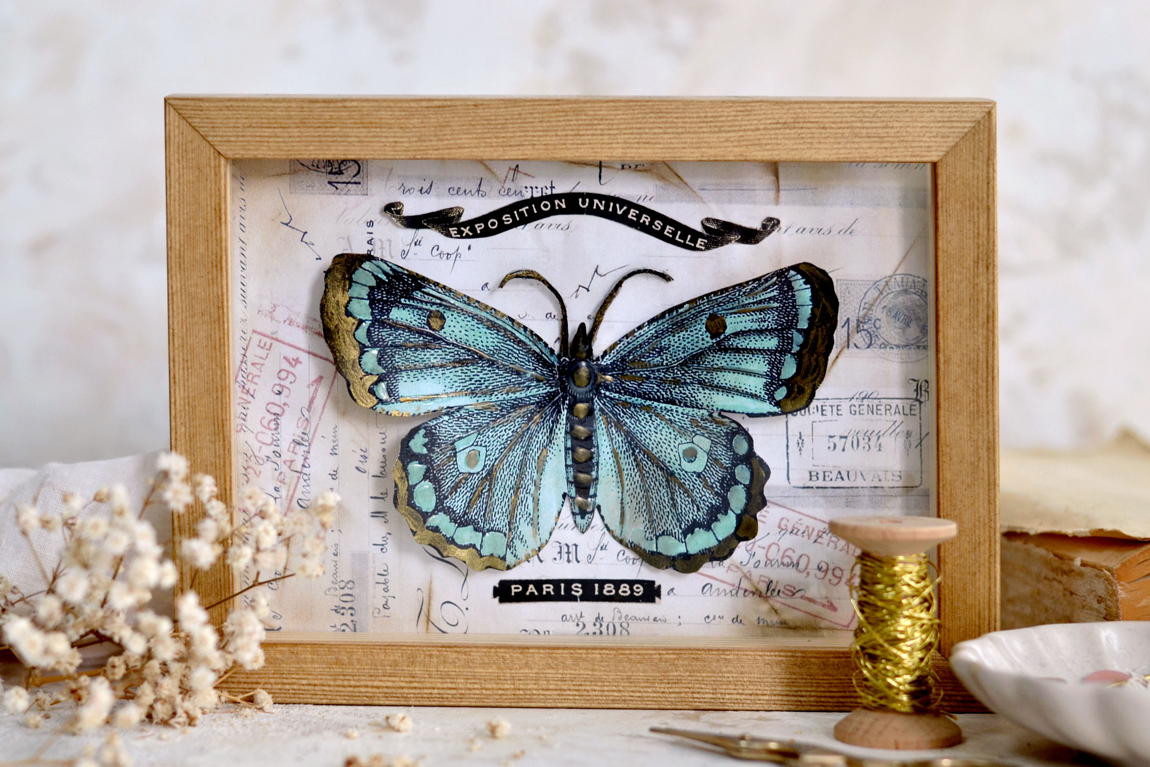 Blue Butterfly by New Vintage Handbags