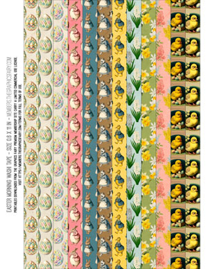 Easter Morning assorted printable washi tape