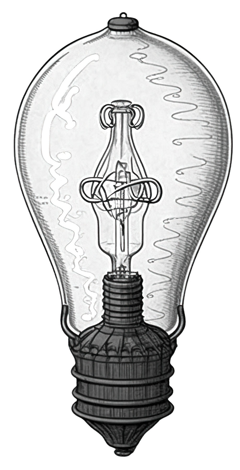 Black and white lightbulb image