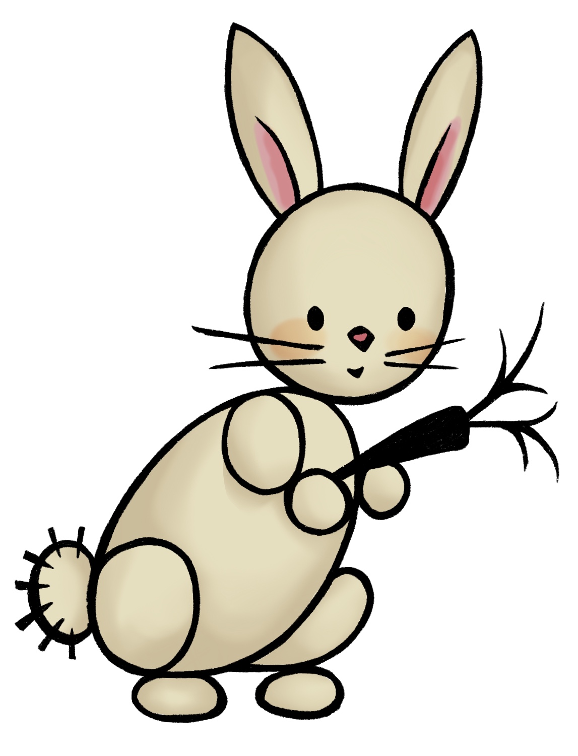 Sketch cute rabbit and heart. childish print design on t-shirt. bunny . |  Download on Freepik