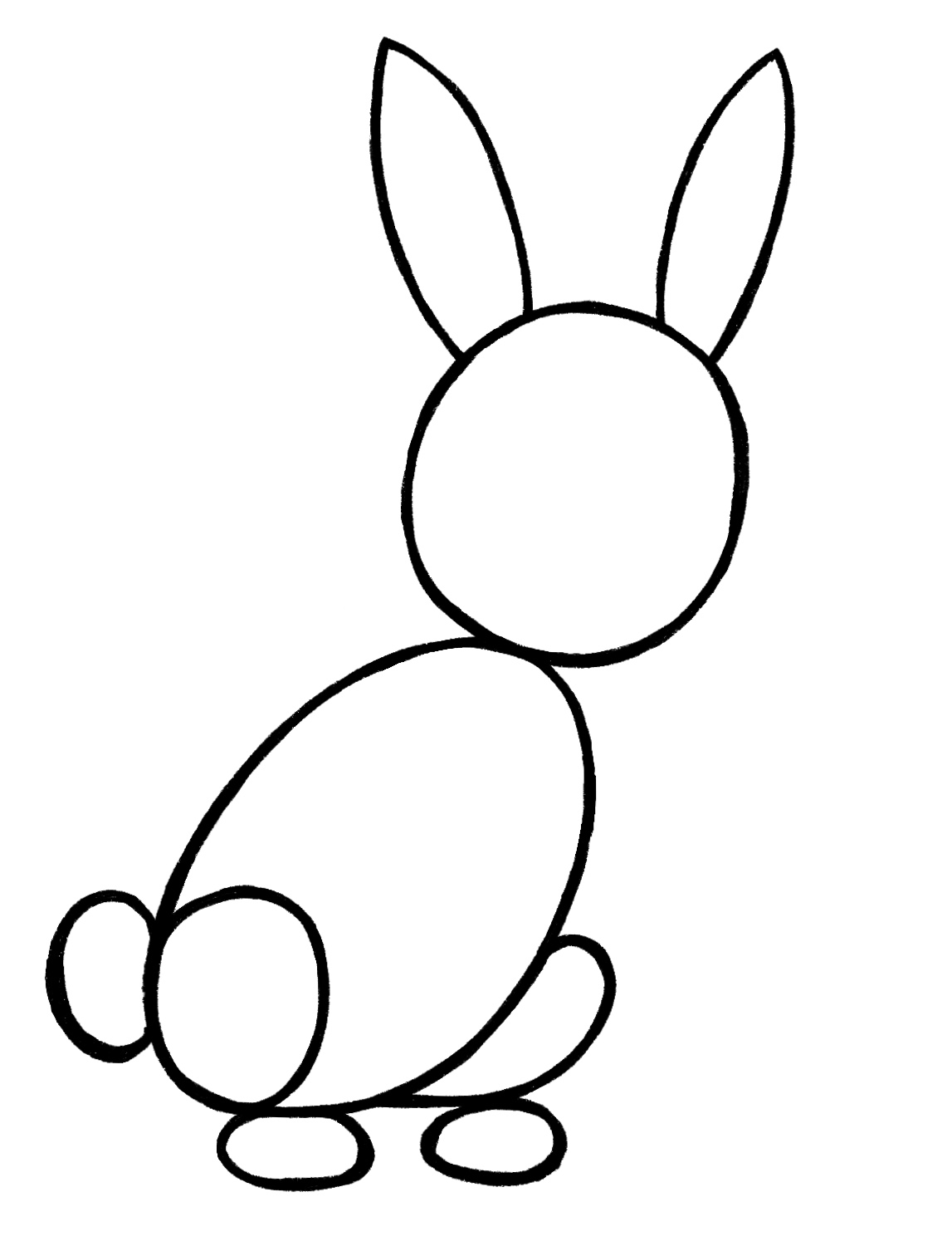 Bunny Drawing - How To Draw A Bunny Step By Step
