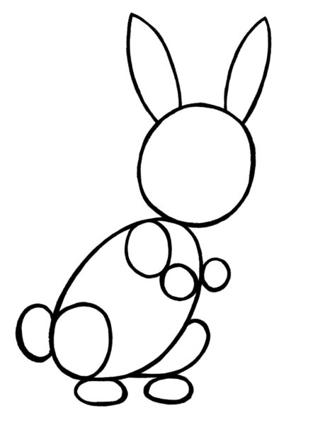 Easy Rabbit Drawing