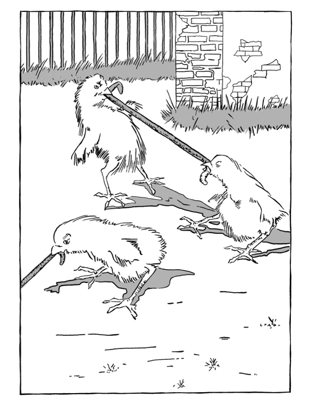 Beautiful Spring Coloring Page of Chicks