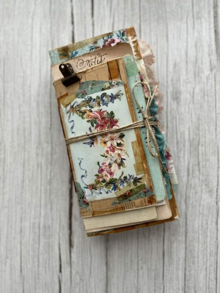 Floral layered junk journal cover