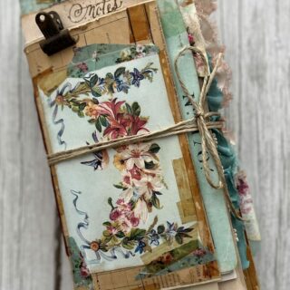 Floral layered junk journal cover