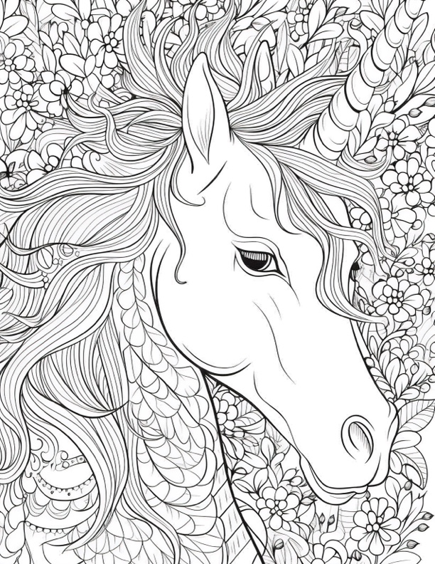 fairies and unicorns coloring pages