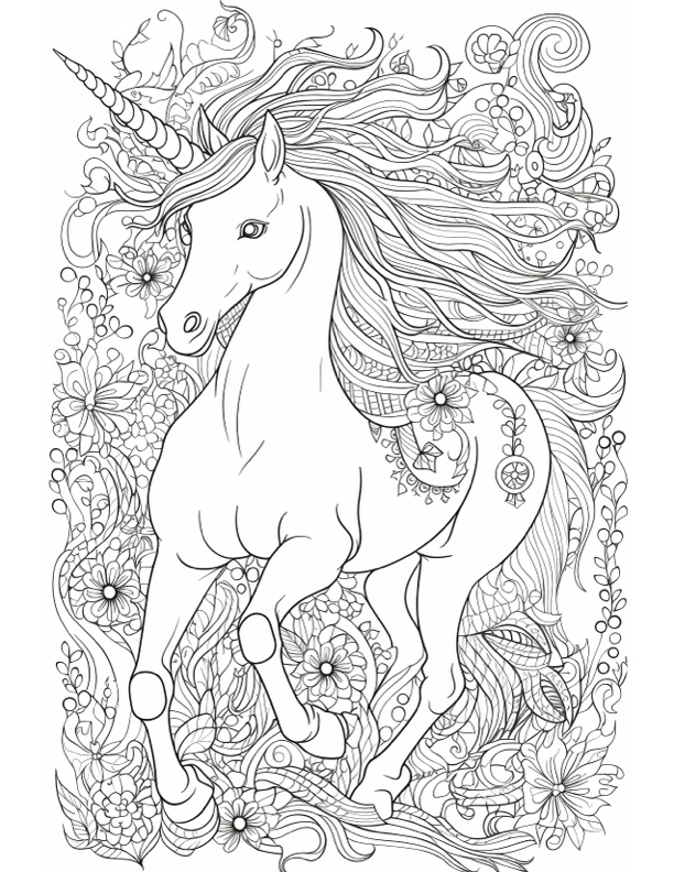 fairies and unicorns coloring pages