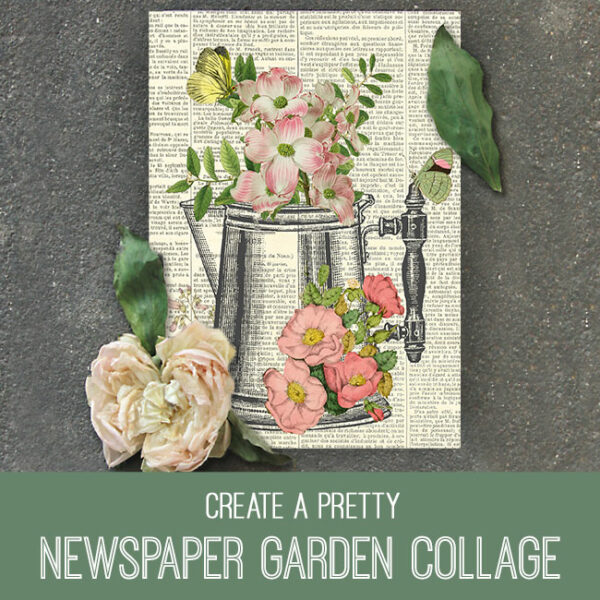 Newspaper Garden Collage PSE Tutorial