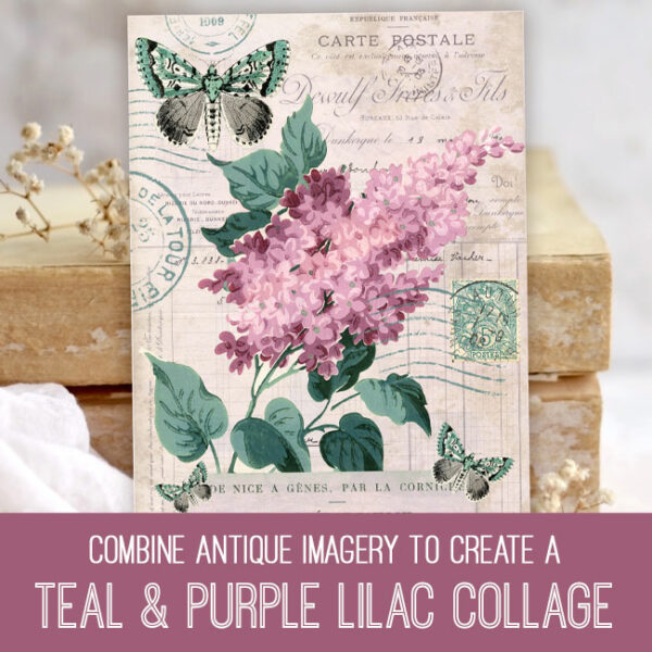 Teal & Purple Lilac Collage PSE Tutorial