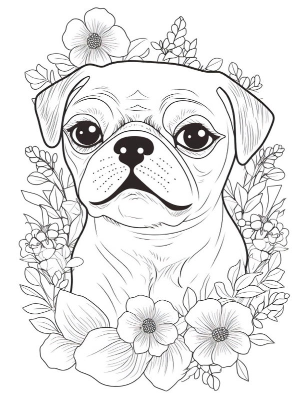 Pug Coloring Page
