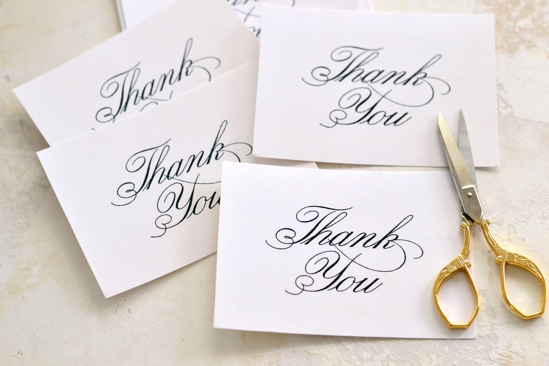 cutting thank you cards