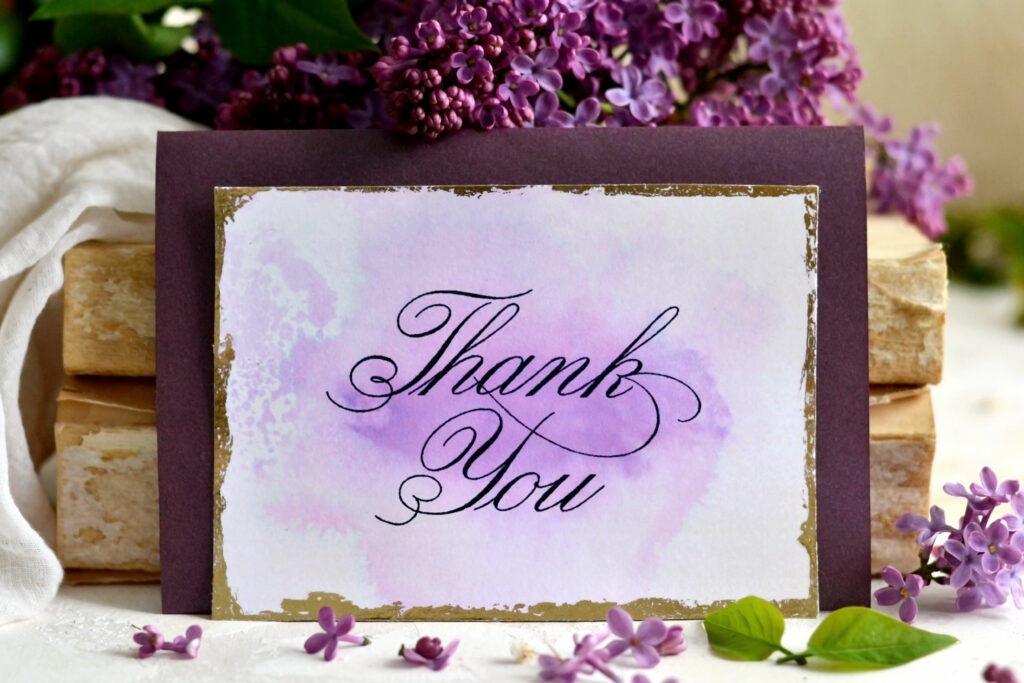 wedding thank you card