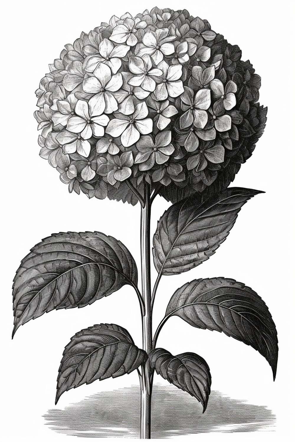 black and white flower