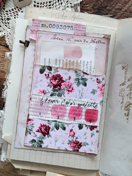 Pink floral journal page