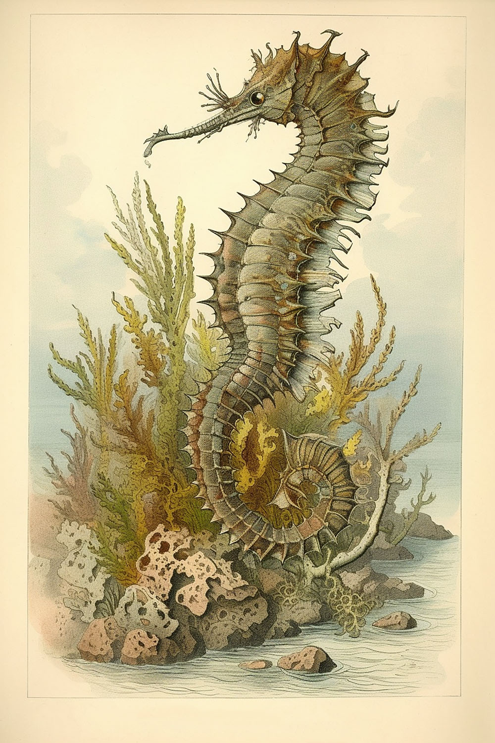 Seahorse in Seaweed