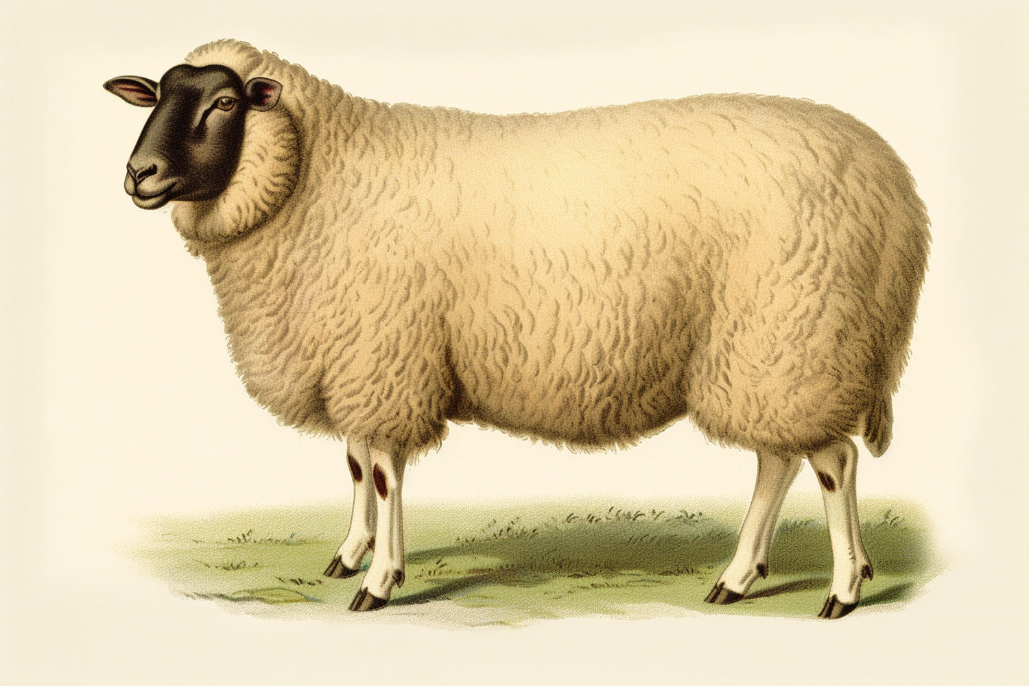 sheep profile clip art