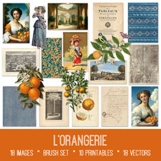 vintage L'Orangerie ephemera bundle