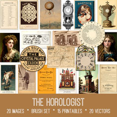 vintage The Horologist ephemera bundle