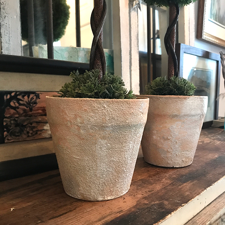 White Washed Pots