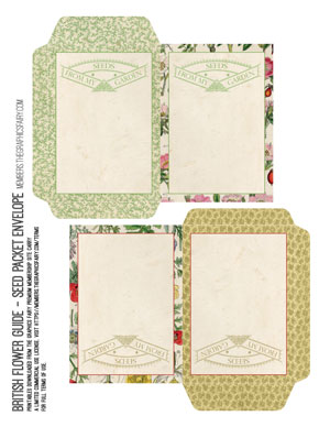 British Flower Guide assorted Seed Packet Envelopes