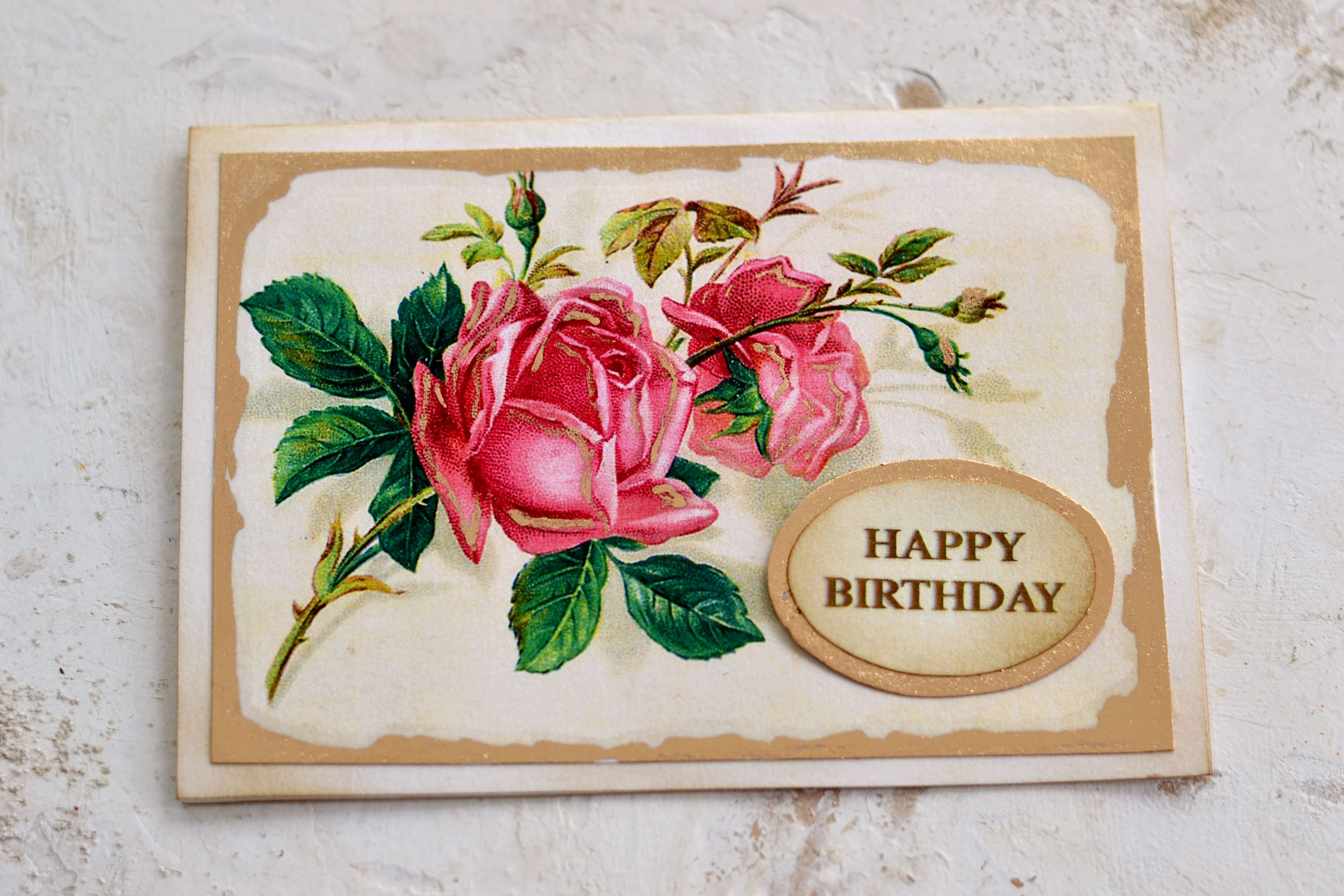 birthday wishes with victorian roses