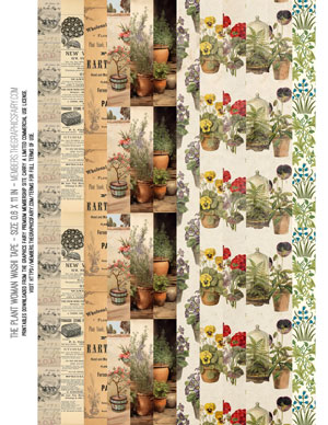 The Plant Woman assorted printable Washi tape