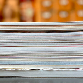 Stack of paper for journal making