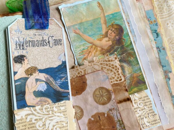 Mermaids images in junk journal