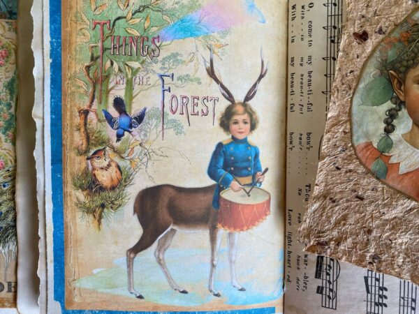 Journal page with image of drummer stag boy