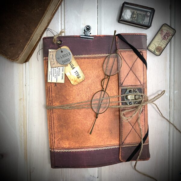 Leather folio journal cover