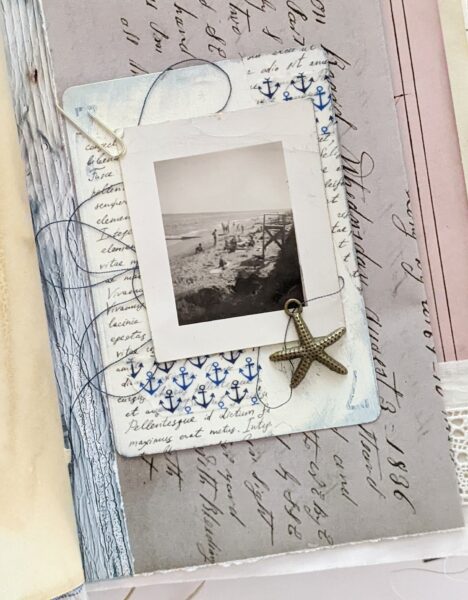 Journal page with starfish