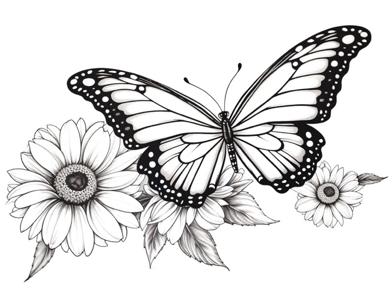 10 Butterfly Coloring Pages for Adults! - The Graphics Fairy