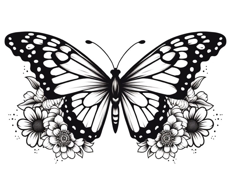 simple monarch butterfly coloring pages