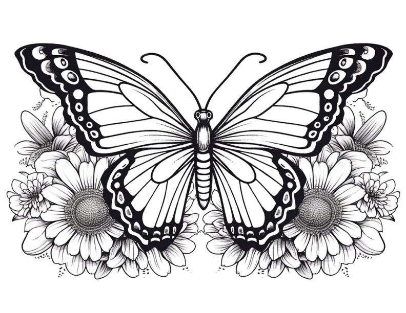 butterfly coloring picture