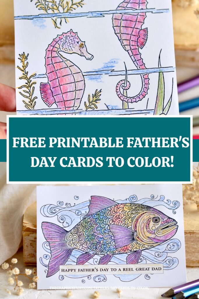 Cards to Color for Father's Day