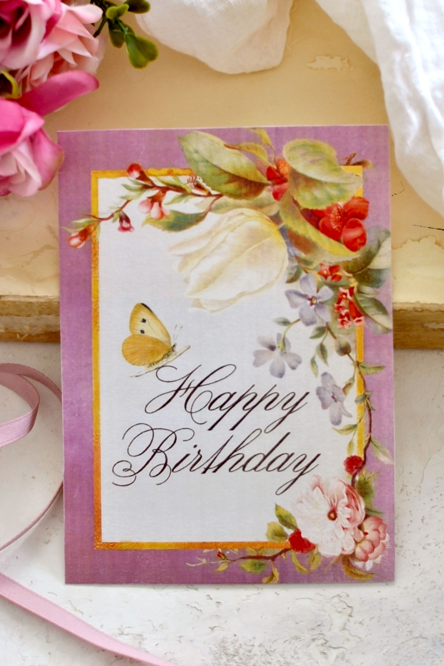 Watercolor Dots Happy Birthday Tissue Paper