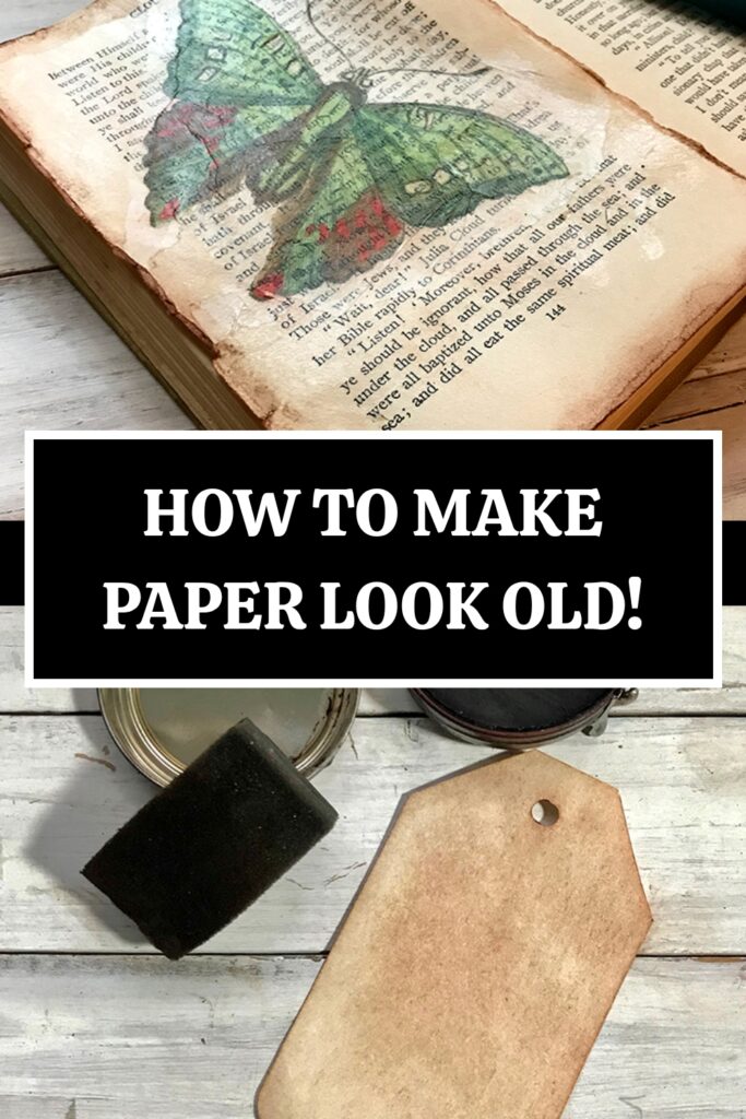 How to Make Paper Look old pin