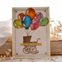 Vintage new baby card ideas