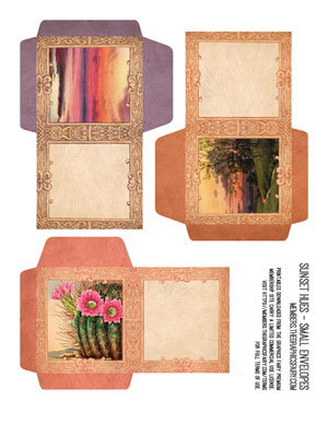 Sunset Hues assorted pirntable small envelopes