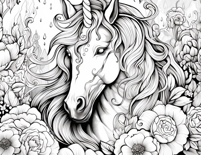 Intricate Coloring Book page
