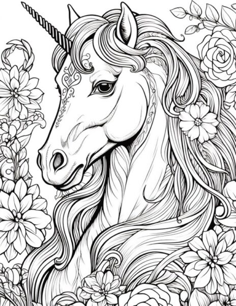 15 Unicorn Coloring Pages! - The Graphics Fairy